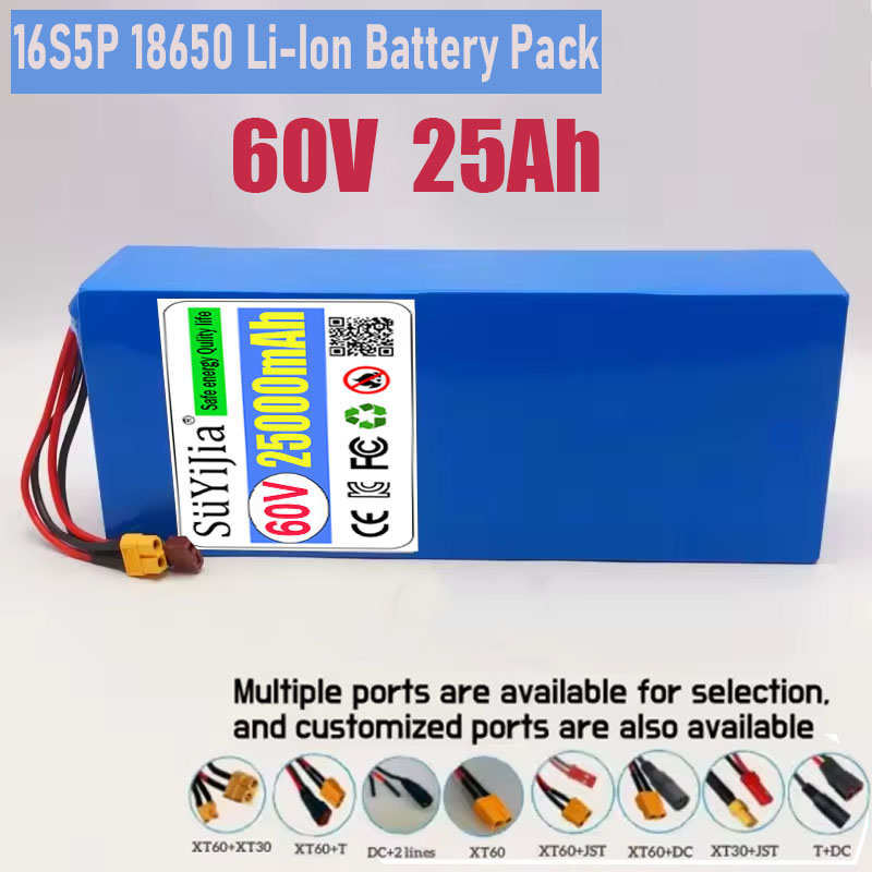 60V 30Ah Electric Scooter Battery - 16S5P 60V Pil 25AH 18650 Motosiklet,