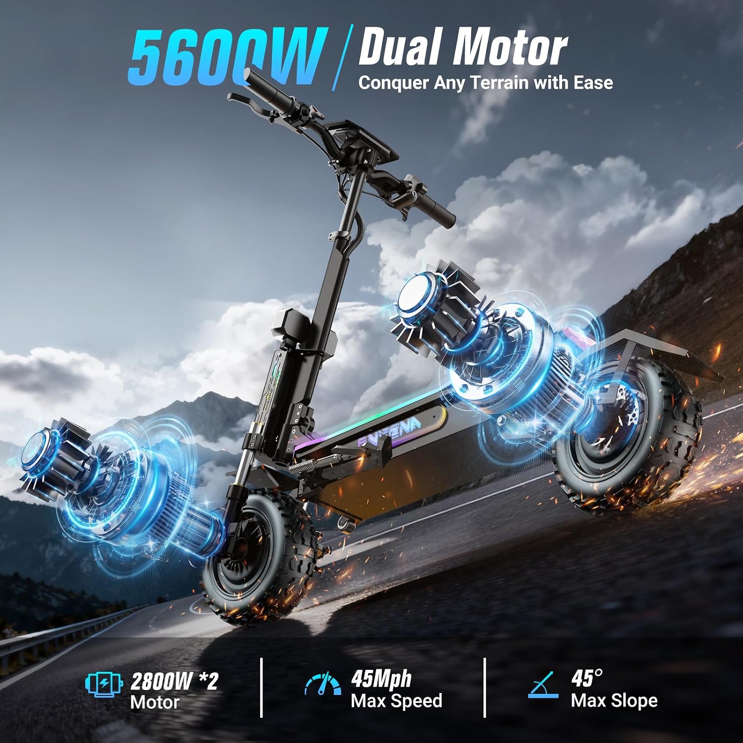 Elektrikli Scooter Yetişkinler - 60V 5600W Dual Motor Electric Scooter incelemesi ve fiyatı