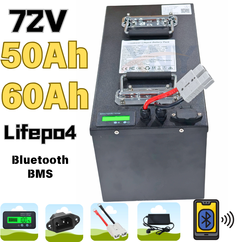 72V 50Ah 50A 60Ah 60 Ah 60A li - 72V 60Ah Lifepo4 Battery Pack incelemesi ve fiyatı