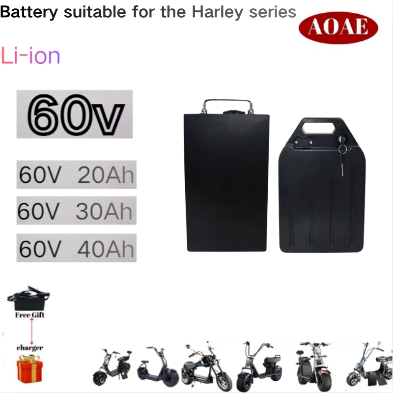 Harley aküsü için 60V 20Ah 30A - 60V 30Ah Electric Scooter Battery incelemesi ve fiyatı