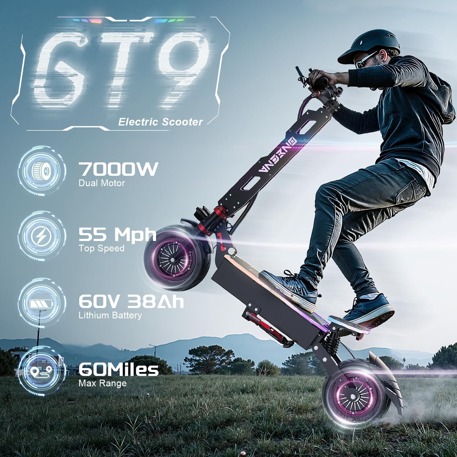 ONECNA NEW GT9 GT8 GT7 Yetişki - 60V 5600W Dual Motor Electric Scooter incelemesi ve fiyatı